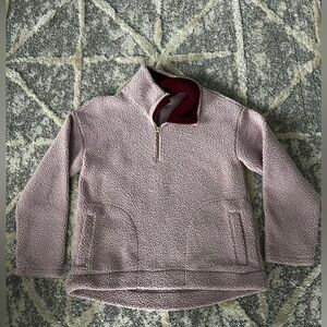 Old Navy Sherpa Pullover in Light Pink